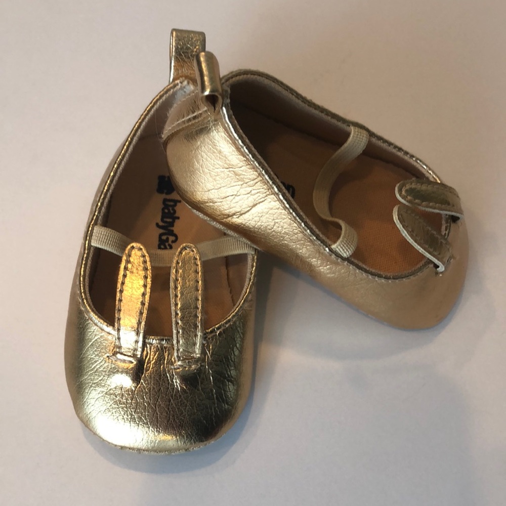 Baby Gap Gold Bunny Ear Shoes